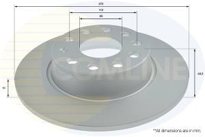 ADC1497 - Tarcza hamulcowa COMLINE COAT 272x10 /tył/ VAG A1/A3/GOLF/OCTAVIA 05-