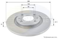 ADC1521 - Tarcza hamulcowa COMLINE COAT 266x13 /przód/ PSA PARTNER 96-02