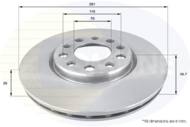 ADC1845V - Tarcza hamulcowa COMLINE COAT /przód/ 281x26 ALFA ROMEO GIULIETTA 10-