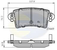 CBP01036 - Klocki hamulcowe COMLINE (odp.GDB1470) RENAULT MASTER/NISSAN /tył/