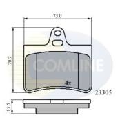 CBP01122 - Klocki hamulcowe COMLINE /tył/ (odp.GDB2030/GDB1450) PSA C5 01-