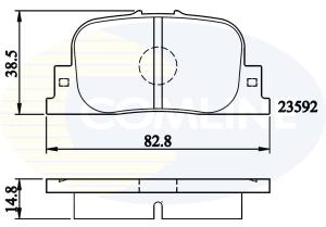 CBP01172 - Klocki hamulcowe COMLINE /tył/ (odp.GDB3 278) LEXUS/TOYOTA ES 6-01/CAMRY 96-08/PRIUS