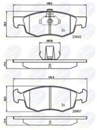 CBP01221 - Klocki hamulcowe COMLINE /-CZ/ (odp.GDB1383/GDB1443) FIAT DOBLO 01-