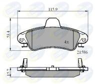 CBP01235 - Klocki hamulcowe COMLINE /tył/ /-CZ/ (odp.GDB1580) FORD COUGAR 98-01/MONDEO 96-04