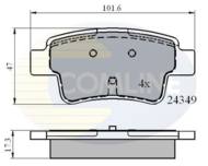 CBP01528 - Klocki hamulcowe COMLINE /tył/ (odp.GDB1656) FIAT/OPEL PUNTO 05-/CORSA 06-