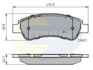 CBP01604 - Klocki hamulcowe COMLINE /tył/ (odp.GDB1682) PSA JUMPER/BOXER 06-/FIAT DUCATO 06-