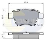 CBP01658 - Klocki hamulcowe COMLINE /tył/ (odp.GDB1620) PSA C4 04-/307 00-