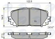 CBP01767 - Klocki hamulcowe COMLINE /przód/ (odp.GDB3460) DAIHATSU/TOYOTA CHARADE 11-/RACTIS 05-10