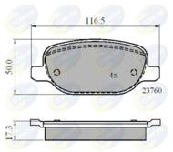 CBP01769 - Klocki hamulcowe COMLINE (odp.GDB1650/GDB1649) Alfa Romeo 159 05-/Delta 08-