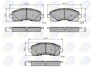 CBP02005 - Klocki hamulcowe COMLINE /tył/ (odp.GDB3487) MITSUBISHI CANTER 01-