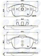 CBP02162 - Klocki hamulcowe COMLINE /przód/ (odp.LP2181) RENAULT GRAND SCENIC 09-