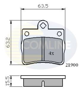 CBP0220 - Klocki hamulcowe COMLINE /tył/ (odp.GDB1283) DB C 93-00/E 93-
