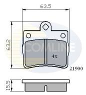 CBP0220 - Klocki hamulcowe COMLINE /tył/ (odp.GDB1283) DB C 93-00/E 93-