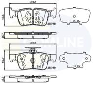 CBP02243 - Klocki hamulcowe COMLINE /tył/ (odp.BBP2505) FORD MONDEO 14-