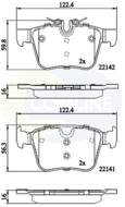 CBP02255 - Klocki hamulcowe COMLINE /tył/ (odp.GDB2110) JAGUAR/LAND ROVER 14-/VOLVO XC60 II 18-