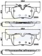 CBP02318 - Klocki hamulcowe COMLINE /tył/ (odp.GDB2063) BMW/MINI 2 13-/I3 13-/X1 14-/COUNTRYMAN
