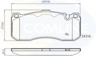CBP06005 - Klocki hamulcowe COMLINE (odp.GDB1802) BMW 1/3 (sys.PERFORMANCE BRAKE)