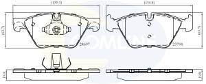CBP06075 - Klocki hamulcowe COMLINE (odp.GDB1882) BMW 5 F10 10-