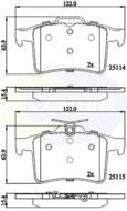CBP06095 - Klocki hamulcowe COMLINE /tył/ (odp.C2D3792) JAGUAR XF 08-