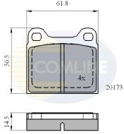 CBP0731 - Klocki hamulcowe COMLINE /tył/ (odp.GDB101) ALFA ROMEO/BEDFORD/DB/OPEL/PORSCHE/SAAB/TALBOT
