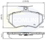 CBP0736 - Klocki hamulcowe COMLINE /-CZ/ (odp.GDB1266) VAG A4 95-/EXEO 08-/PASSAT 96-