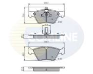 CBP0738 - Klocki hamulcowe COMLINE (odp.GDB1166) Opel Omega B 2.0 16V