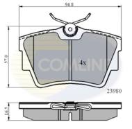 CBP0874 - Klocki hamulcowe COMLINE (odp.GDB1479) /wys.57mm/ RENAULT TRAFIC 01-/OPEL VIVARO 01-