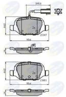 CBP11026 - Klocki hamulcowe COMLINE /tył/ (odp.GDB1894) FIAT 500 08-/500C 11-