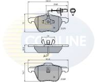 CBP11136 - Klocki hamulcowe COMLINE /przód/ (odp.GDB1460) FORD/VAG patrz CBP1885