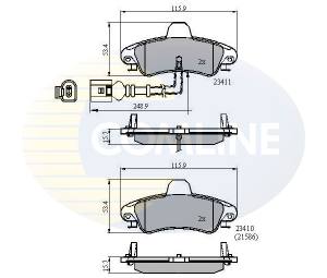 CBP11235 - Klocki hamulcowe COMLINE /tył/ (odp.GDB1581) FORD COUGAR 98-01/MONDEO 93-00