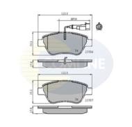 CBP11702 - Klocki hamulcowe COMLINE (odp.GDB1482/GDB1654) FIAT/PSA/ALFA ROMEO MITO/BRAVO/500