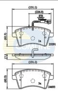 CBP11707 - Klocki hamulcowe COMLINE /+CZ/ (odp.GDB1941) RENAULT KANGOO 08- /gr.18,5mm/