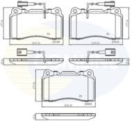 CBP11721 - Klocki hamulcowe COMLINE /+CZ/ (odp.GDB1363/GDB1648) ALFA ROMEO 156/159/166/BRERA/MASERATI/GIULIETTA