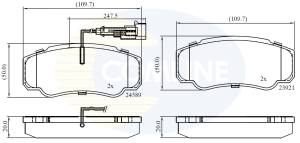 CBP16032 - Klocki hamulcowe COMLINE /tył/ (odp.GDB3441) NISSAN/RENAULT CABSTAR 06-/MAXITY 07-