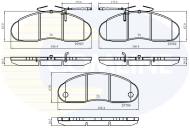 CBP1991 - Klocki hamulcowe COMLINE (odp.GDB1077) NISSAN CABSTAR 98-06/TRADE 94-04/RENAULT TRAF