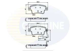 CBP21528 - Klocki hamulcowe COMLINE /tył/ (odp.GDB1872) FIAT PUNTO EVO 09-/ABARTH