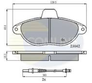 CBP2714 - Klocki hamulcowe COMLINE (odp.GDB1216) PSA EVASION/JUMPY/SCUDO\ULYSSE 96-