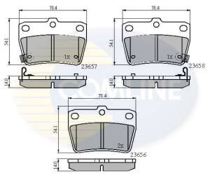 CBP31134 - Klocki hamulcowe COMLINE /tył/ (odp.GDB3279) DR/TOYOTA DR5 11-/RAV4 II 00-03