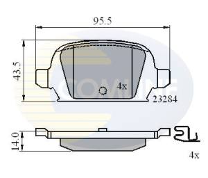 CBP31135 - Klocki hamulcowe COMLINE /tył/ (odp.GDB1412) OPEL BARINA 00-05/TIGRA 05-07/CORSA C 1.8