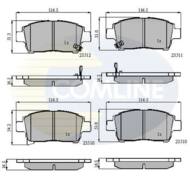 CBP31155 - Klocki hamulcowe COMLINE /przód/ (odp.GDB3317) TOYOTA COROLLA 02-07/MR 2 99-07