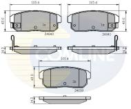 CBP31283 - Klocki hamulcowe COMLINE /tył/ (odp.GDB3357) CHEVROLET/MAZDA RX-8 03-/SUZUKI CRUZE 00-08