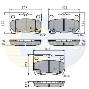 CBP31729 - Klocki hamulcowe COMLINE /tył/ (odp.GDB3399) LEXUS/TOYOTA GS 05-07/IS 05-/MARK 09-