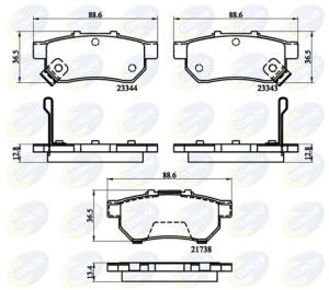 CBP32146 - Klocki hamulcowe COMLINE /tył/ (odp.GDB3160) HONDA JAZZ 02-