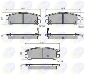 CBP3218 - Klocki hamulcowe COMLINE /tył/ (odp.GDB990) SUBARU IMPREZA 92-98/LEGACY 89-00/SVX 92-97