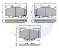 CBP3333 - Klocki hamulcowe COMLINE /przód/ (odp.GDB797) TOYOTA/VAG HILUX 89-05/LAND CRUISER 88-/4 RUNN