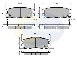 CBP3461 - Klocki hamulcowe COMLINE /tył/ (odp.GDB1187) ACURA/HOLDEN/ISUZU/OPEL 95-99
