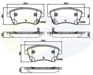 CBP36047 - Klocki hamulcowe COMLINE (odp.GDB3509) Hyundai ix20 10-/KIA Venga 10-