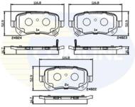 CBP36067 - Klocki hamulcowe COMLINE /tył/ (odp.GDB430) CHRYSLER VOYAGER 07-/DODGE/FIAT FREEMONT/LANCI