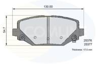 CBP36102 - Klocki hamulcowe COMLINE (odp.GDB1936) CHRYSLER/DODGE/FIAT GRAND VOYAGER 07-/CARAVAN
