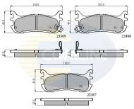 CBP3822 - Klocki hamulcowe COMLINE /tył/ (odp.GDB3319) MAZDA 323 94-98/MX-5 93-